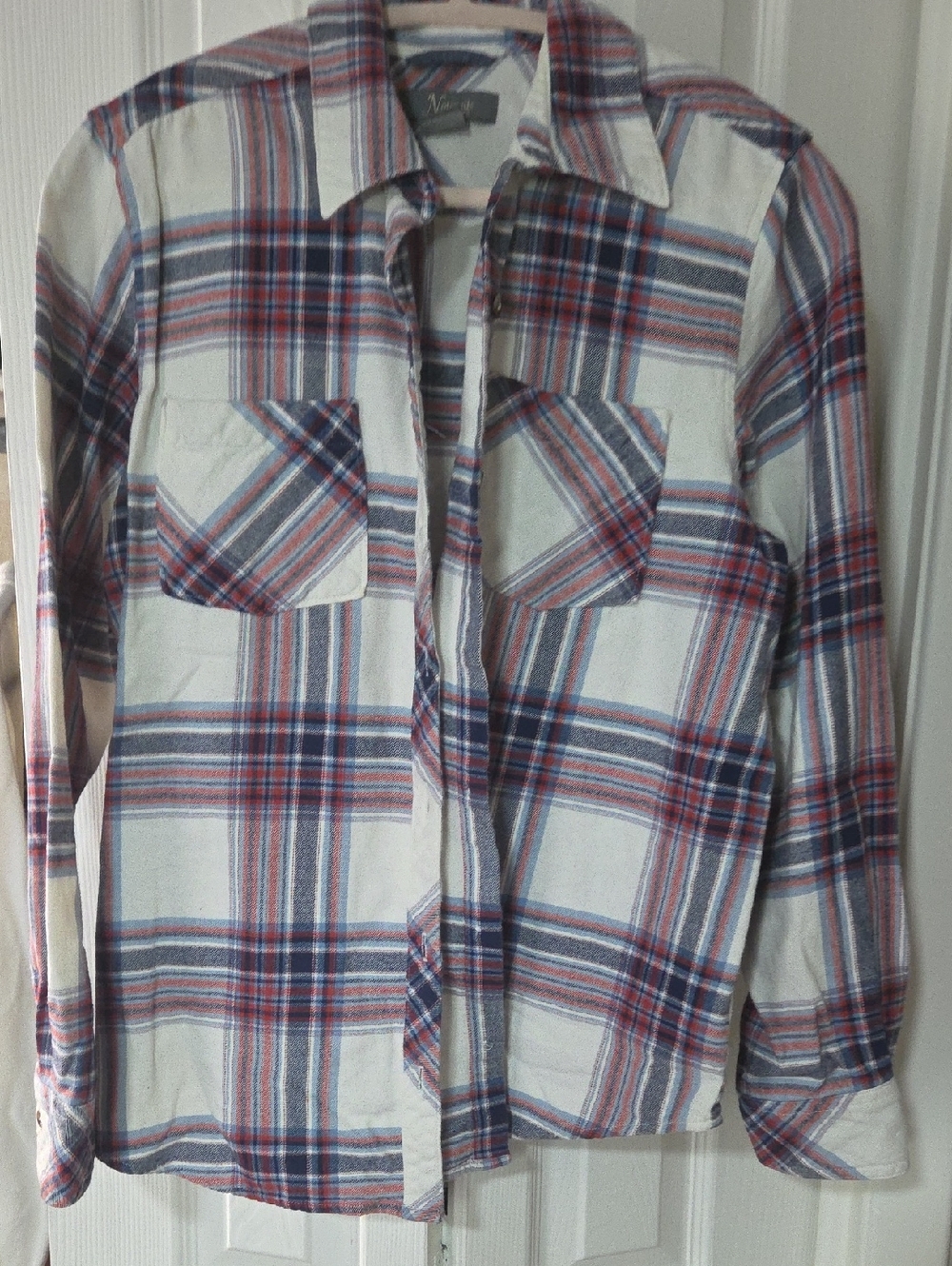 Natural Reflections Red/Blue Plaid Button-Up Shirt